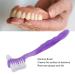 Denture Brush Dual Head Toothbrush - Effective Hard Brush for False Teeth & Denture Care | International Shipping Available - Buy Online on GoSupps.com