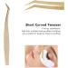 Professional Stainless Steel Eyelash Tweezers - Multifunctional Durable & Ideal for Nail Art - Buy Online on GoSupps.com