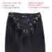 Mihugass Remy Clip in Hair Extensions 14 Brazilian Silky Straight 8pcs/120g Set - Natural Black for Black Women - Buy Online on GoSupps.com