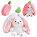 Bunny Toys for Kids Bunny Toy Rabbit Soft Toy Cute Rabbit Teddy Stuffed Animal Pillow Big Ear Cuddly Rabbit Plushie Easter Decor Birthday Gifts for Adults Boys Girls Orange (Strawberry 7 IN/0.14kg)
