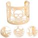 DRESSOOS Skull Cuff Bracelet Open Cuff Bracelet Friendship Bracelets for Women Halloween Friendship Women Bangle Bracelets Black Bracelet Retro Wristband Open Bangle Ghost Miss Gothic Alloy 6.3X5cm Golden - Buy Online on GoSupps.com