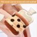 1.8L Large Rubber Hot Water Bottle with Cover - Khaki Dots | Relieve Menstrual Cramps & Pain - Buy Online on GoSupps.com