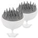 Marmerdo 2st Shampoo massage brush scalp peeling for the household hairbrush scalp brush scalzing brush silicone spatula wear-resistant scalp satellite.