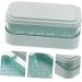 HEASOME Box Soap Holder Shower Soap Case Soap Bar Plastic Storage Containers for Clothes Leak Plastic Serving Trays Lidded Tin Big Shampoo Bar Soap Dish Abs Travel Toiletries Articulated Sky-blue 13.5X9CM - Buy Online on GoSupps.com