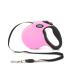 DDOXX dog leasic - stable reflective nylon strip dog leash bite -proof - roller leash break & lock system - l (pink) l |5 m |Up to 50 kg of pink