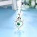 Cute Cat Necklace with Sparkling Zirconia Crystal Birthstone Pendant Necklace for Girls Womens White Gold Over 925 Sterling Silver Animal Necklace Birthstone Jewelry Sweet Present Girlfriend Sisters E May - Emerald - Buy Online on GoSupps.com