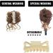 Long beard ball head wig bun grab clip Fluffy natural scrunchie bridal cocktail hairpin Messy Hair Bun Extensions Curly Wavy Hair Scrunchies claw Clip Messy Bun Hairpiece (Light Curry) - Buy Online on GoSupps.com