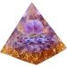 Orgonite Reiki Pyramid - Amethyst Chakra Healing Crystals for Meditation & Home Decor - International Shipping - Buy Online on GoSupps.com