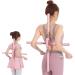 Back Straightener Posture Corrector For Women, Yoga Sticks Stretching Tool for Posture, Humpback Correction Sticks Stretching Tool, Retractable Design Back Brace Women Posture Corrector for Men kids (Pink)