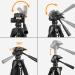 Huepar Lightweight TPD14 56 Adjustable Laser Level Tripod - Quick Release Plate, 3-Way Swivel Pan Head, Bubble Level - Multi-Function Hook - 5/8 UNF Adapter Nut - Buy Online on GoSupps.com