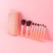 VIVID STELLA Make up Brush Set Makeup Brushes Cosmetic Brush Kit Travel Makeup Bag Beauty Tool for Women 8 Pieces-Pink 8 Size