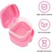 Denture Bath Case Orthodontic Dental Retainer Box Plastic False Teeth Bath Box Denture Cleanning Set Container Soaking Denture Bath for Storing Soaking Dentures Cleaning Box with Filter(Pink) - Buy Online on GoSupps.com