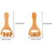 Wooden Massage Roller Set - T-Shape Device for Neck Abdominal & Leg Relief | 2-Piece Massage Scooter with Handle & Wheels - Buy Online on GoSupps.com