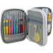 Katech Portable Empty Crochet Hook Case with Web Pocket - Travel Storage Bag Organizer for Crochets and Knitting Accessories (Line Pattern) - Buy Online on GoSupps.com