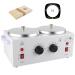 DaizySight Double Wax Warmer for Painless Hair Removal Professional Beauty Salon Wax Heater Pot for Women Men Domestic with Adjustable Temperature Set 220V (Double Pots)