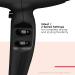 Revlon RVDR5281F Tourmaline Ionic Technology Hair Dryer with Diffuser Powerful Salon Hair Dryer Quick Dry 3 Heat/2 Speed Settings Less Frizz Shiny and Smooth Hair Black - Buy Online on GoSupps.com