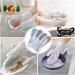 2 in 1 Magic Silicone Dishwashing Scrubber 4 Pairs Reusable Rubber Gloves Kitchen Tool for Household Dish Wash Bathroom Car - Buy Online on GoSupps.com