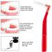 Prasacco 25 Pcs Interdental Brushes - L-Shaped 1.2mm Plastic Non-Slip Handle for Effective Tooth Cleaning & Oral Care (Red) - International Shipping Available - Buy Online on GoSupps.com