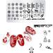 Nail Art Stamping Template Kit - Snowflake Santa & Gingerbread Designs for Christmas Winter Manicure - Buy Online on GoSupps.com