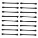 Baluue 30pcs Double Ended Eye Shadow Stick Sponge Head Eyeshadow Sticks Sponge Eye Brush Plastic Black