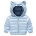 Kids Puffer Jacket Winter Hooded Coat Padded Jacket Lightweight Outerwear Boys Girls Outfits Blue 3-4 Years