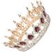 Salmue Handmade Rhinestone Bridal Wreath Tiara | Exquisite Wedding Hair Accessories Carnelian Crown for Brides - Buy Online on GoSupps.com