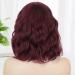 AISI HAIR Red Short Curly Bob Wig with Bangs | Burgundy Wine Red Synthetic Wave Bob Wig for Women - Buy Online on GoSupps.com