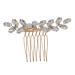 DOITOOL 1pc Rhinestone Disc Hair Comb Hair Jewels for Women Hair Clip Hair Claw Women Hairpin Comb Pearl Barrettes for Women Hair Pin Wedding Hairpin Bride Alloy Headgear Simple