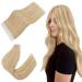 Easyouth Tape in Extensions Real Hair Ombre Extensions Tape in Real Hair 50g Color Honey Blond Middle Blond Brazilian Tape in Extensions #27P613 40 cm 1-9 #27P22 (27/613)