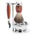 M HLE shaving set with bowl - Vivo series - pure badger hair - compatible with Gillette blades - plum wood