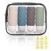 LuHaKiDu Travel Size silicone bottle Kits TSA Approved Proof Travel Containers for Toiletries (Dark color)