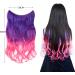 No Clips No Glue Invisible Big Wavy Hair Extensions Secret Ombre 2 Tone Natural Synthetic Hairpieces 24" Hidden Wire QY13# - Buy Online on GoSupps.com
