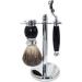 NSNT Exquisit Men's Razor Brush Set | Stainless Steel Manual Holder | Fashionable Hair Care Tool Gift | 10x17cm Silver - Buy Online on GoSupps.com