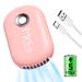 mlogiroa Mini Lash Fan USB Rechargeable Portable Eyelash Fan Handheld Air Conditioning Cooling Refrigeration Fan for Eyelash Lash Fan Dryer for Eyelash Extensions (Pink)