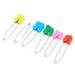 Diaper bracket practical accessories diaper diaper bracket diaper brackets plastic head safety needle for home use (6 animal head colored pencils)