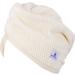 Super Absorbent Microfiber Towel for Women | 66 x 25.4 cm Fast Drying Hair Turban for Long Thick Curly Hair - Brown & White - Buy Online on GoSupps.com