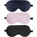 3 Pack Silk Sleep Mask Set - Adjustable Strap, 100% Pure Silk Eye Mask for Sleeping - Blocks Light, Reduces Puffy Eyes - BeeVines Gifts - Buy Online on GoSupps.com