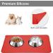 MOACC Slipproof Waterproof Silicone Feed Mats for Dogs & Cats - Red 47x30cm | Optimal Food Base Underlay - Buy Online on GoSupps.com