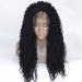 wig Small roll high temperature silk black wig ladies front lace chemical fiber in the long curly hair wig