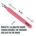 FEITA Pro Blackhead Acne Extraction Tweezers - Surgical-Grade Stainless Steel Curved Comedone Extractor for Whitehead & Pimple Removal - Pink - Buy Online on GoSupps.com