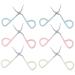 Beavorty 6st tweezers eyebrow clips nasal hair cutter eyebrow scissors eyebrow made of stainless steel make-up kit make-up make-up tools little fresh men and women stainless steel 8.5x5x0.2cm sorted color