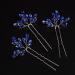 JWICOS Bridal Wedding Crystal Hair Pins - Pack of 3 (Blue Silver) - Hair Accessories for Women and Girls - Buy Online on GoSupps.com