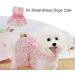 Puppy Floral Princess Dress Pink Bow Tie Pet Dog Dress Breathable Dog Clothes for Pet Dog Corgi Chihuahua - Buy Online on GoSupps.com