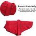 Minezi Roof Dog Raincoat - Waterproof Fleece-Lined Reflective Adjustable - Small & Medium Dogs - Red - Buy Online on GoSupps.com