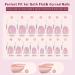 Fake Nails with White Tips Adhesive Trendy False Nails with White French Tips | Beauty Products for Home Wedding Dating Gathering Traveling Haoying 05 - Buy Online on GoSupps.com