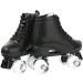 Magnitt Women's Adjustable High-top Roller Skates - Black Leather Double Row Skates - Indoor/Outdoor - Size 38US7 - Buy Online on GoSupps.com