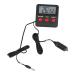 Humidity Temperature Sensor Accurate Small Real Time Display Electronic Thermometer Hygrometer Light Digital with External Probe for Pet for Reptile