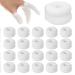20 Pcs Finger Bandages Tubular White Finger Cots Buddies Finger Bobs Thumb Bandage Finger Bandages Tubular Finger Stall Tubular Bandages for Work Kitchen Finger Protection