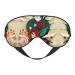 Red Rose Floral Double-Sided Sleep Eye Mask Comfort Soft Blindfold with Adjustable Strap Block Out Light Black