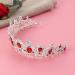 Lurrose Elegant Silver Bridal Crown - Rhinestone Princess Tiara for Party & Pageant (Red) - International Shipping Available - Buy Online on GoSupps.com